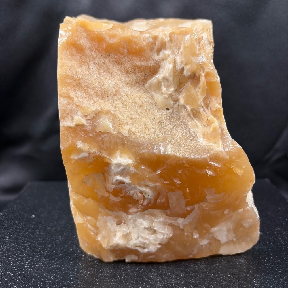 Vintage Honey Onyx Banded Calcite Raw Stone Specimen Mid Century Decor 5lb+/6"